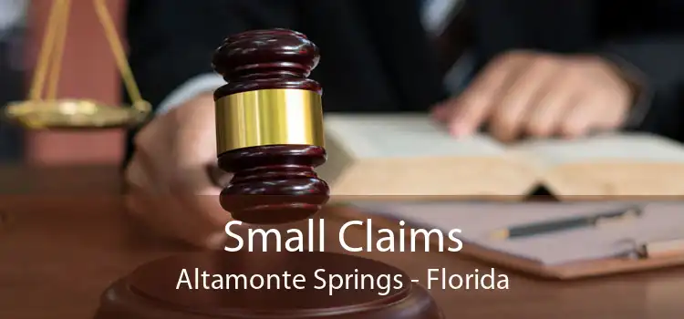 Small Claims Altamonte Springs - Florida